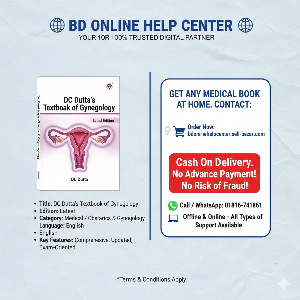 DC Dutta's Textbook of Gynecology (Latest Edition) – High-Quality Print