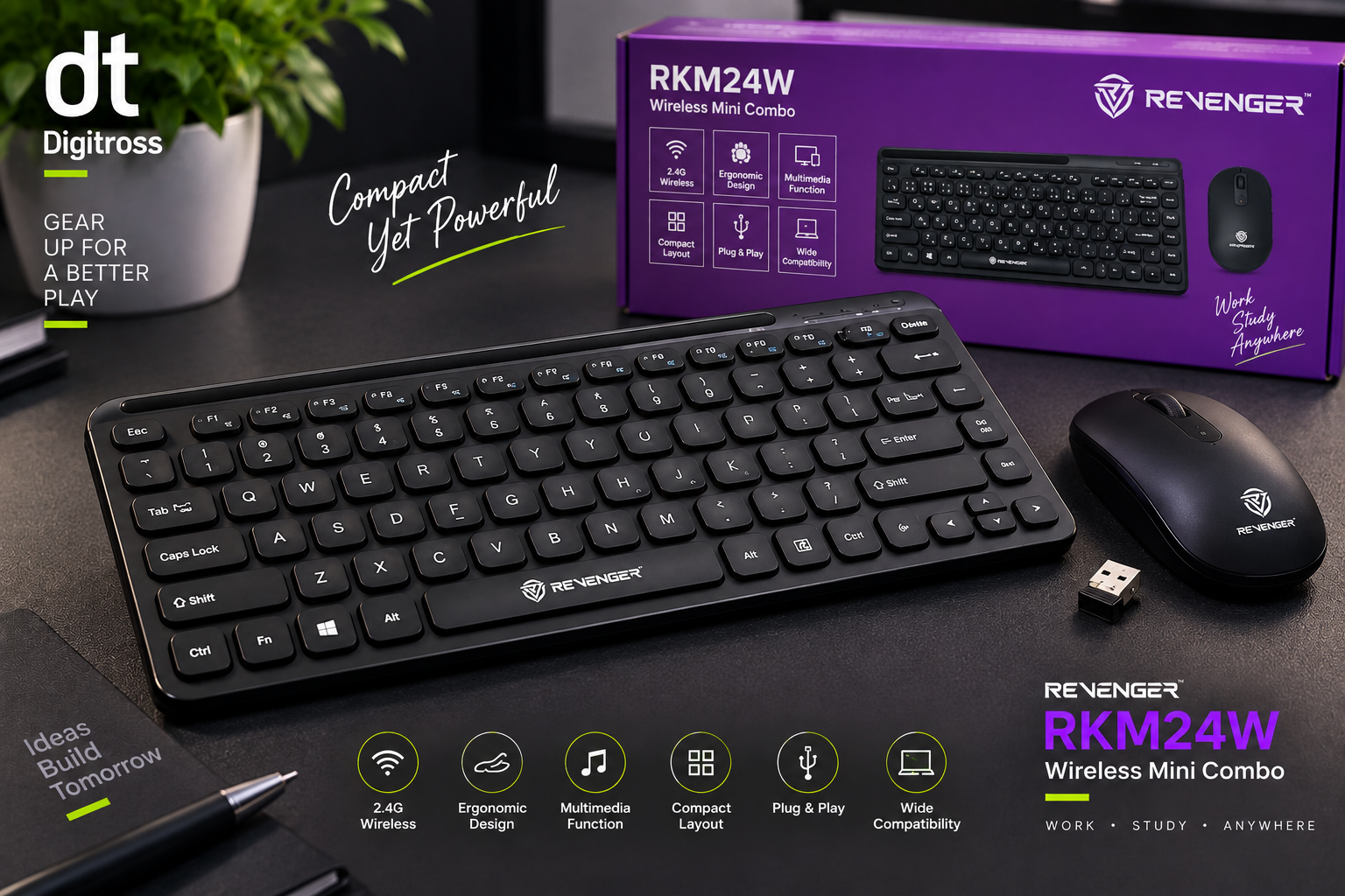 Revenger RKM24W Wireless Combo Keyboard & Mouse Set_img_1