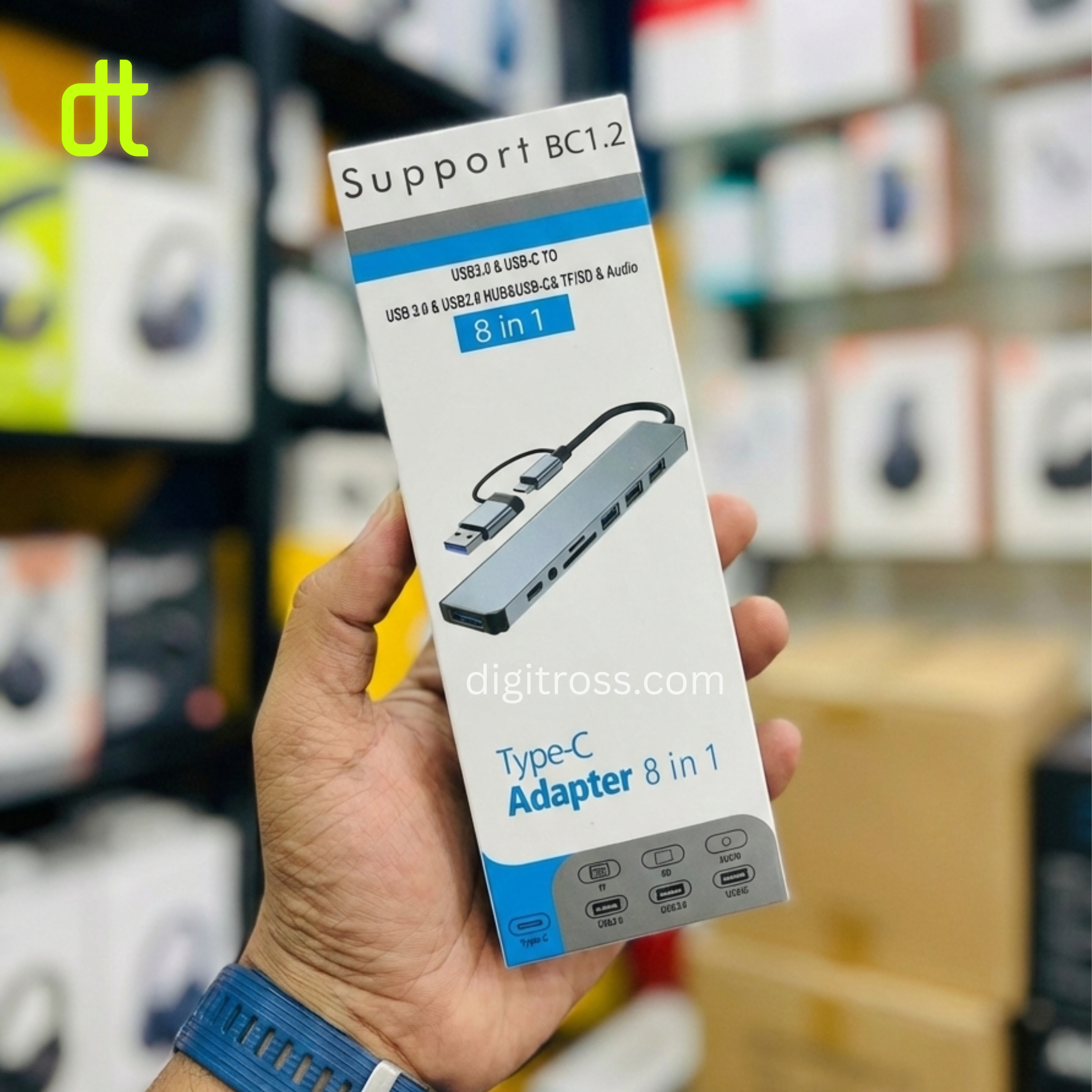 USB A/C 8 in 1 Hub