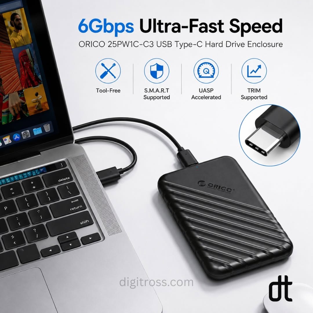 ORICO 25PW1-U3 2.5" SATA HDD/SSD USB 3.0 External Hard Drive Enclosure_img_0