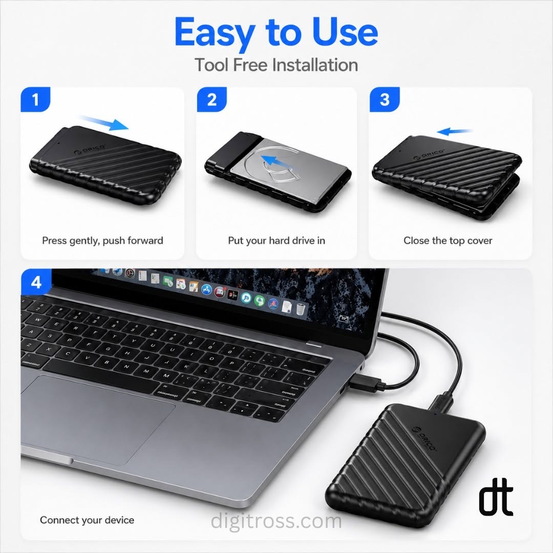 ORICO 25PW1-U3 2.5" SATA HDD/SSD USB 3.0 External Hard Drive Enclosure_img_1