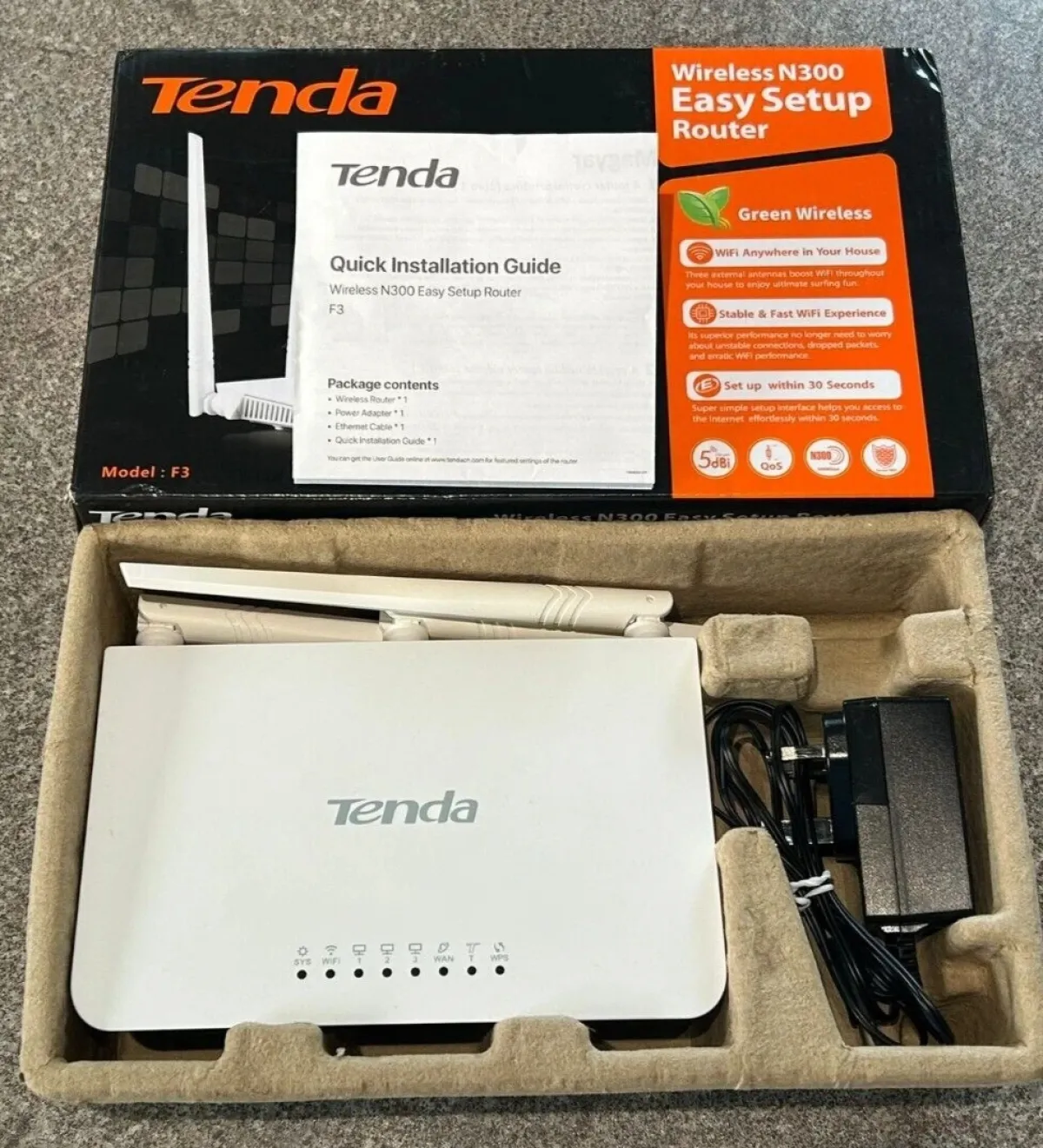 Rauter tenda f3 300mbps 3 Antennas Easy Setup Wireless Router