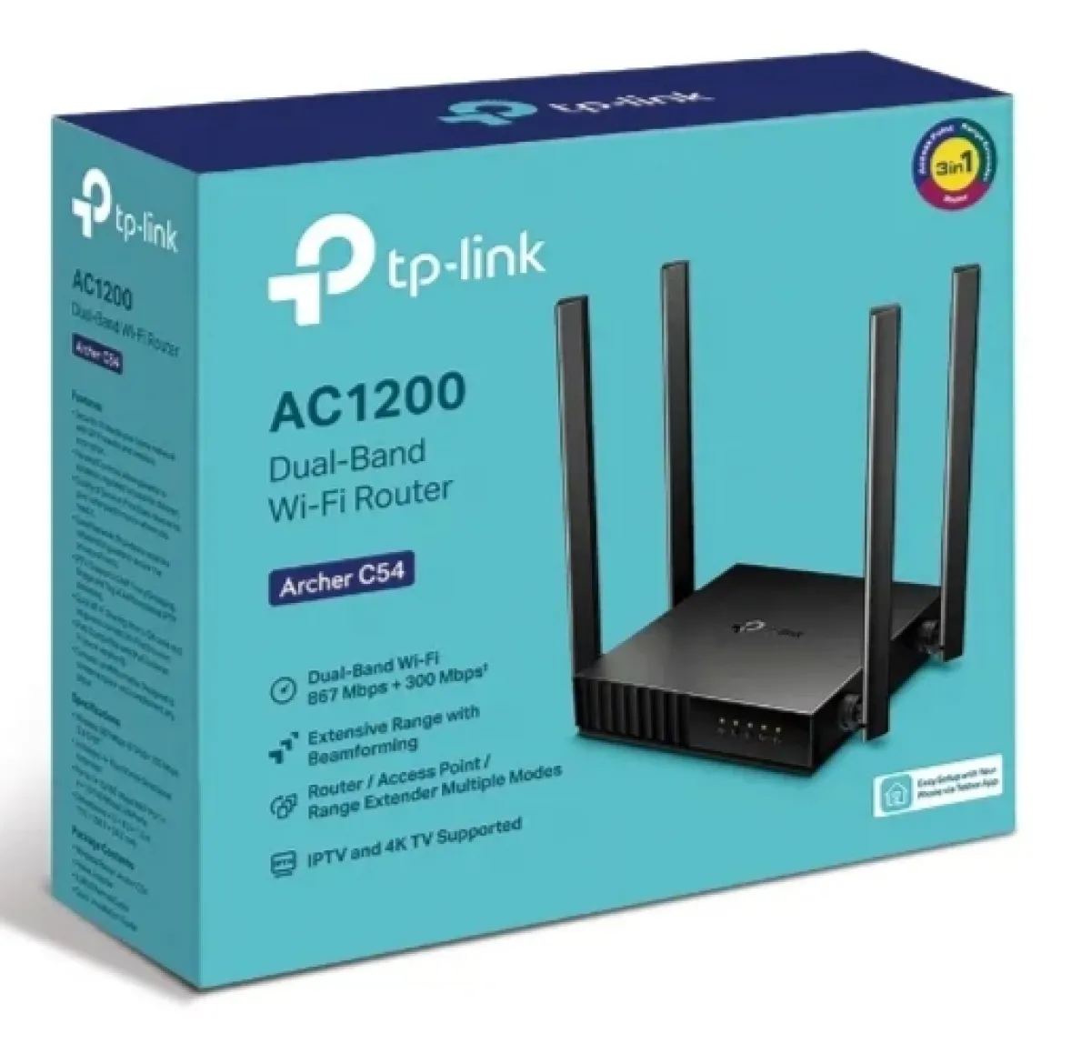 TP-Link Archer C54 Dual-Band Wi-Fi Router – 1200 Mbps High-Speed Wi-Fi, MU-MIMO & Beamforming Technology - AC1200