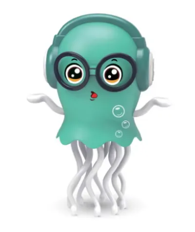 Durable Plastic LED Light Octopus Electric Sensory Crawling Squid Toy Obstacle Avoidance Feature Electronic Pet for_img_3