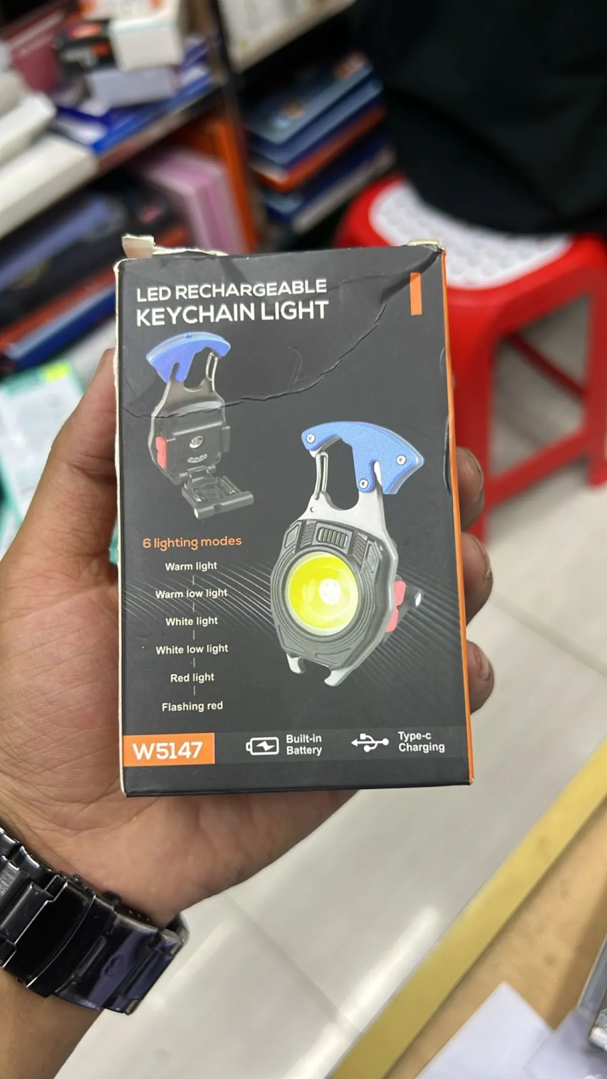 Keychain LED Flashlights – Rechargeable Torch with 7 Light Modes, Lighter, Whistle, Screwdriver, Bottle Opener, Magnet Base, 800 Lumens COB Light for Camping and Outdoor Emergency