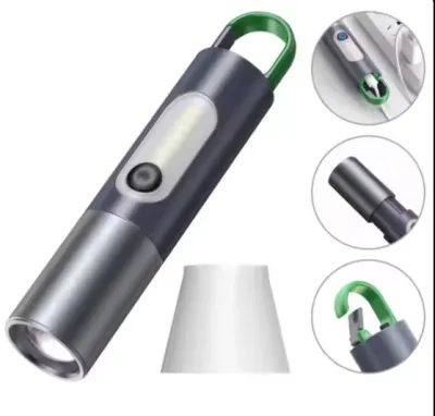 Rechargeable LED Flashlight with Lamp Cover | USB Charging Torch | Portable Emergency Light Torch with Lamp Cover | Digital Thunder X Portable & Compact Light_img_1