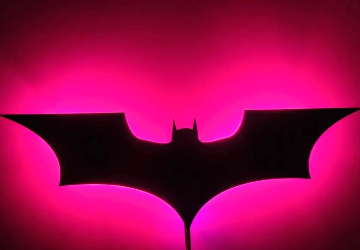 Batman logo LED night light, dark knight themed light