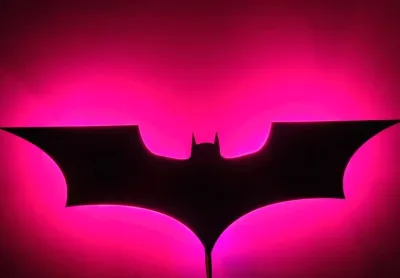 Batman logo LED night light, dark knight themed light_img_0