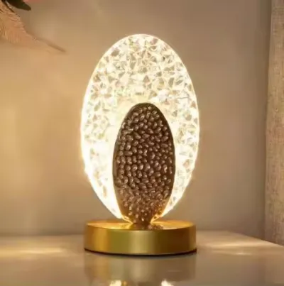 Bedroom Crystal Desk Light Water Ripple Pattern Projector Night Light Tricolor Usb Bedside Table Lamp_img_1