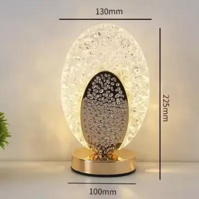Bedroom Crystal Desk Light Water Ripple Pattern Projector Night Light Tricolor Usb Bedside Table Lamp_img_2