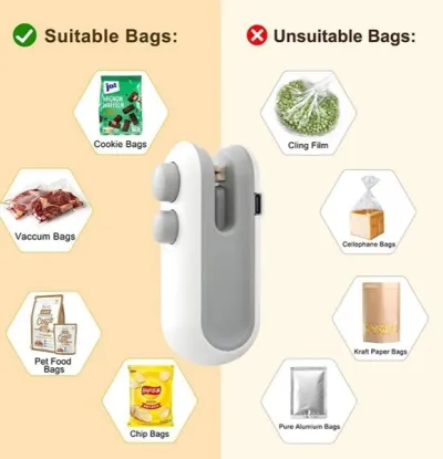 USB Rechargeable Handheld Food Bag Sealer – Seal Freshness Anytime_img_4