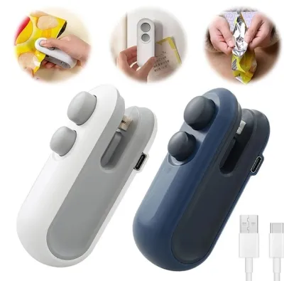 USB Rechargeable Handheld Food Bag Sealer – Seal Freshness Anytime_img_2