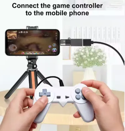 Type-C to 8 Pin OTG Adapter Microphone Phone Adapter Converter Connector_img_2