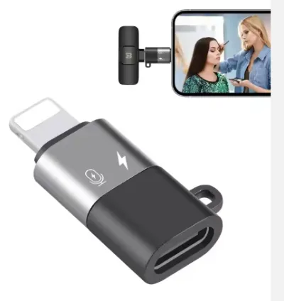 Type-C to 8 Pin OTG Adapter Microphone Phone Adapter Converter Connector_img_0