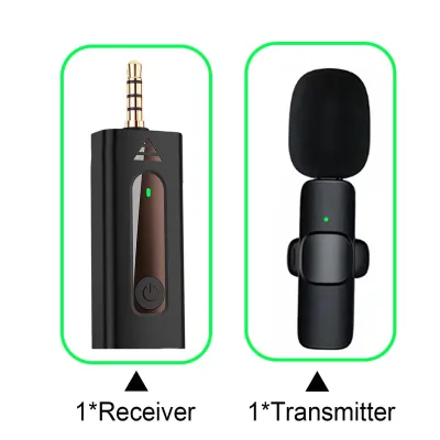 K-35 single Wireless Collar Microphone for Vlogging Interview Live Streaming YouTube Compatible with BT Speakers, DSLR Camera_img_2