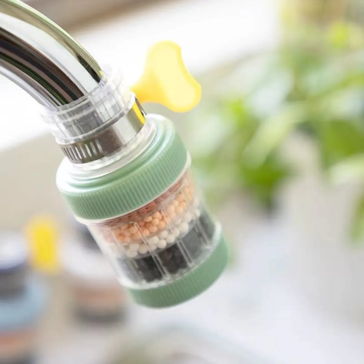 Universal Six-Layer Removable Washable Household Faucet Filter Splash-Proof Shower Water Saver Kitchen Tap Colander Strainer