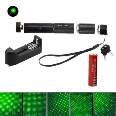 Green Laser Pointer 303 High Power Star Laser Light with 18650 Battery and Battery Charger Powerful Laser Pointers(Orginal)_img_1
