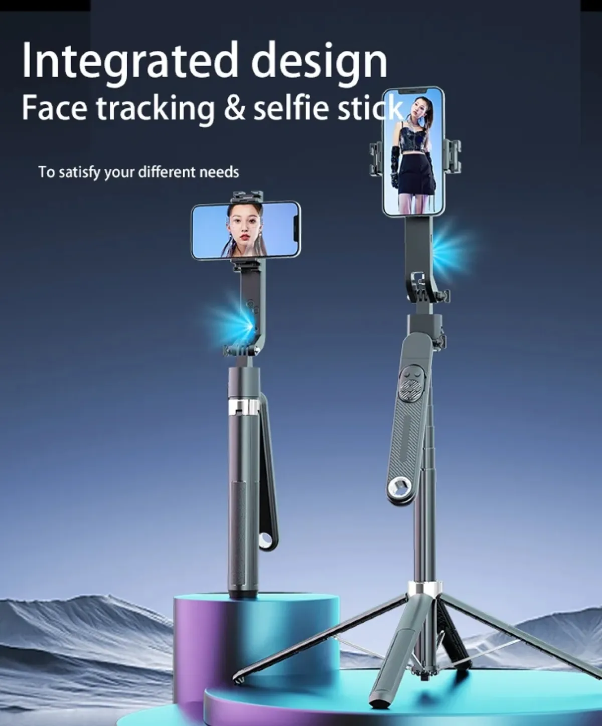 Q515TK Auto Face Tracking Selfie Stick Tripod