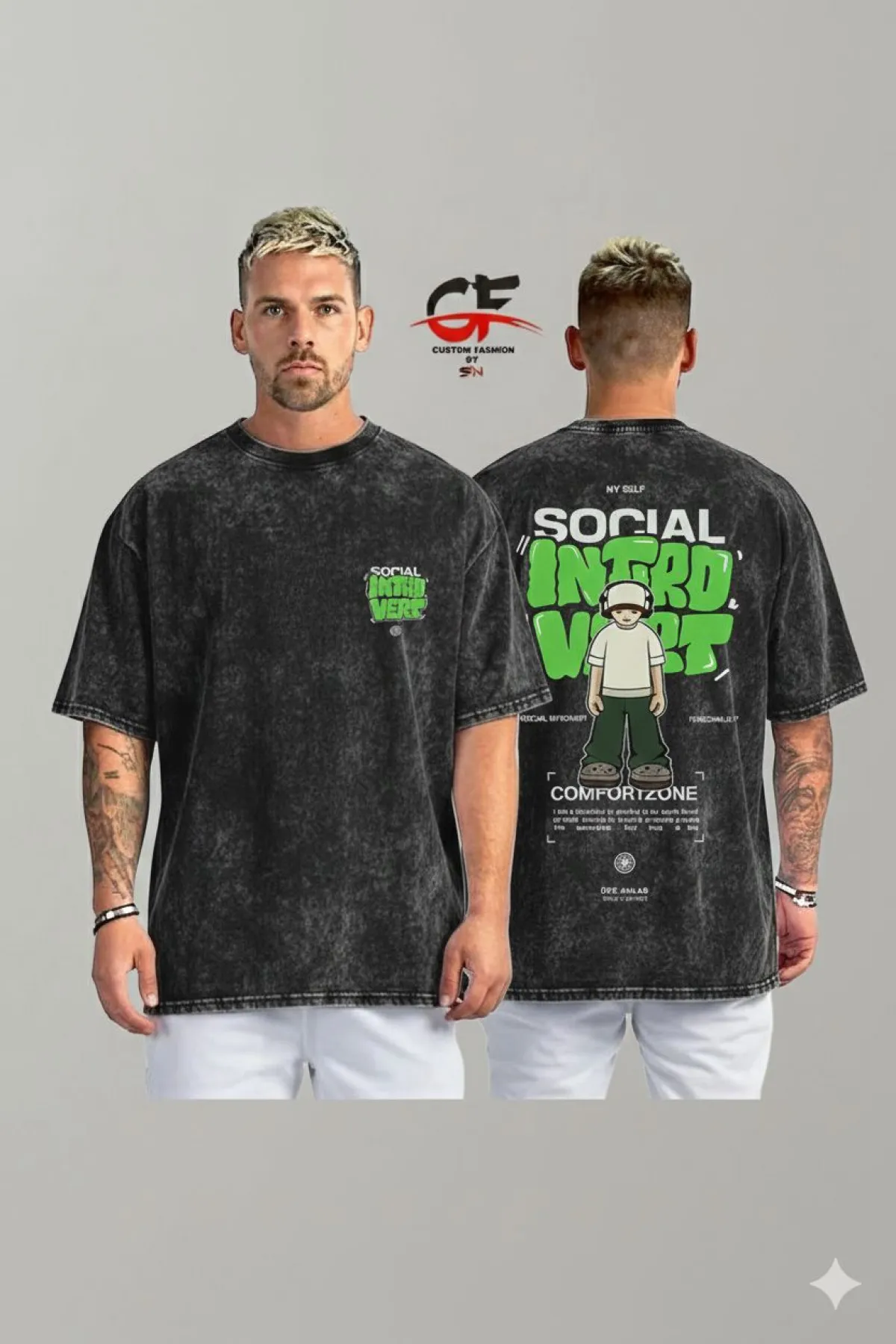 Premium Acid Wash Drop Shoulder TShirt