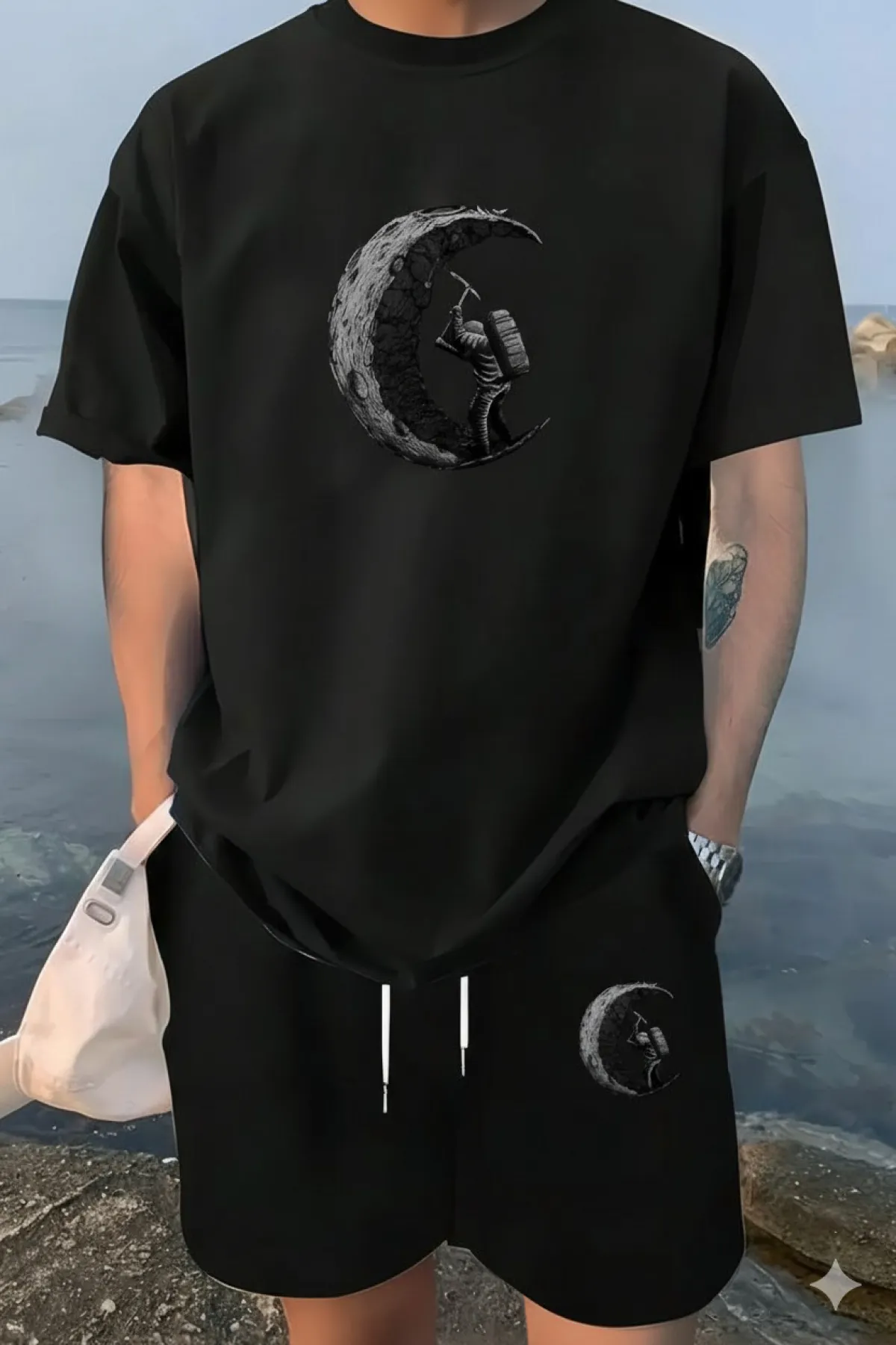 Premium Drop Shoulder T-Shirt & Pant Combo