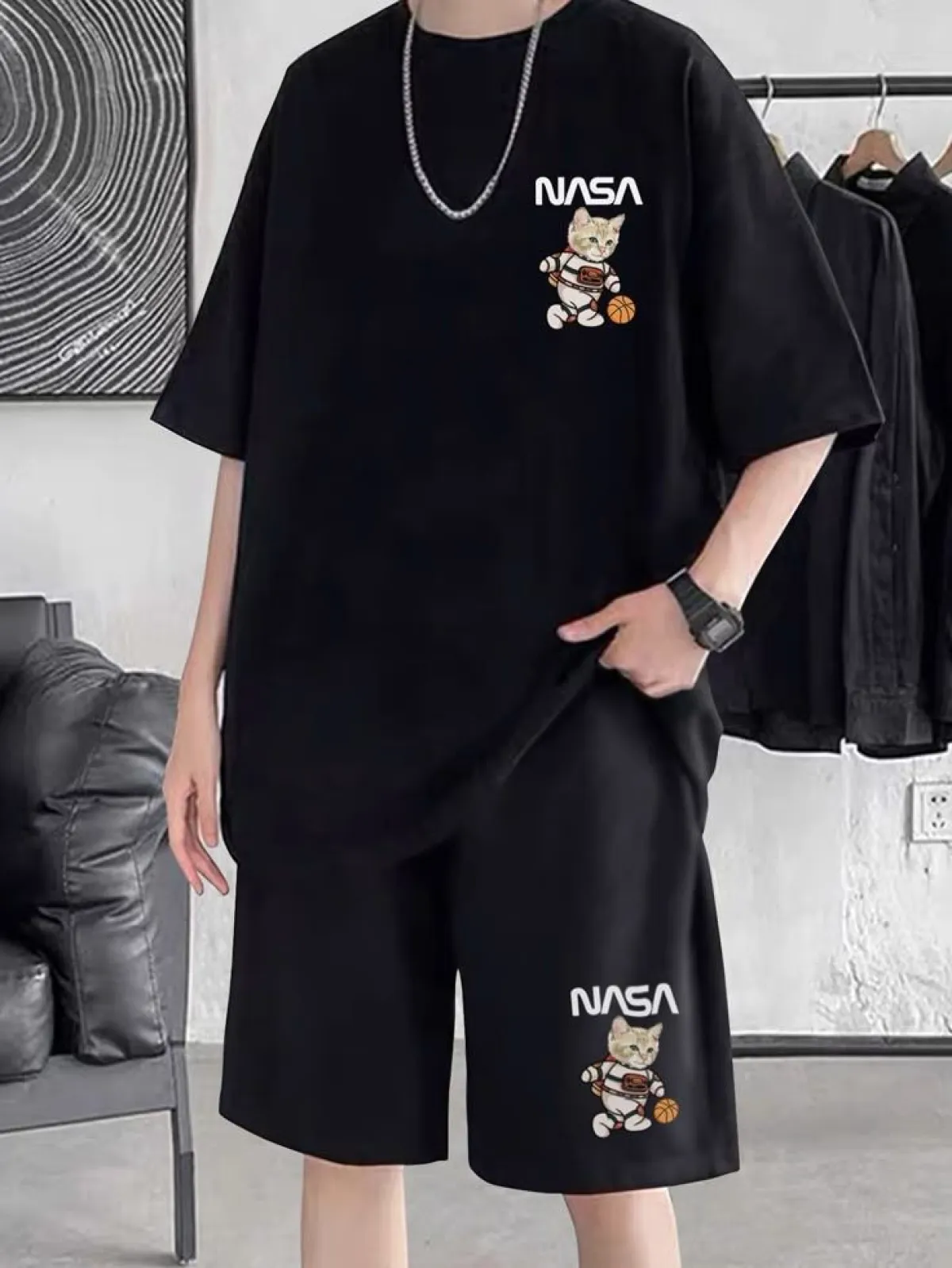 Premium Drop Shoulder T-Shirt & Pant Combo