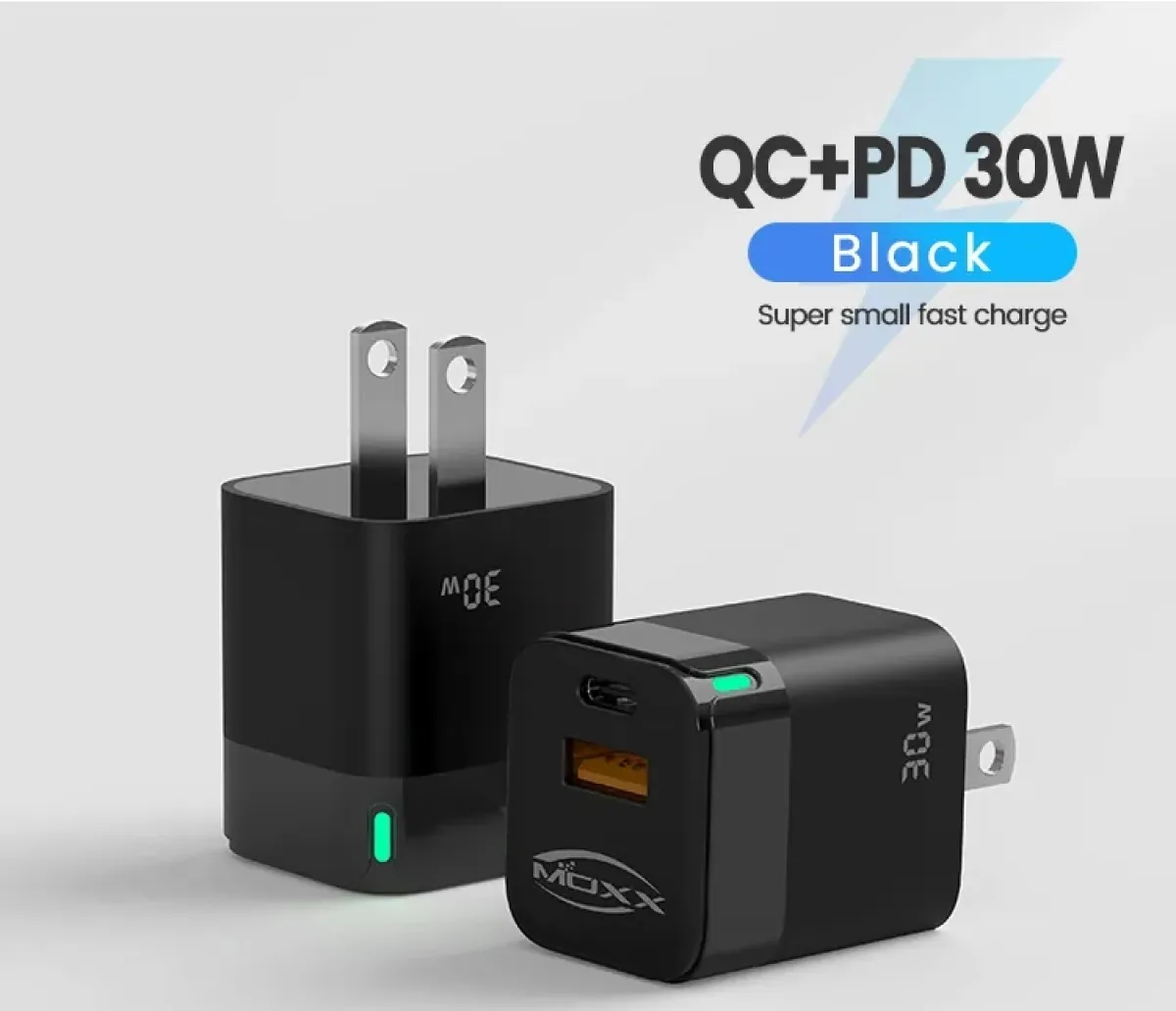 MOXX MC30 Power PD 30W Adapter Type-C & USB+A Port