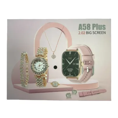 A58 Plus Smartwatch Gift Set For Girls ( 8 in 1)_img_0