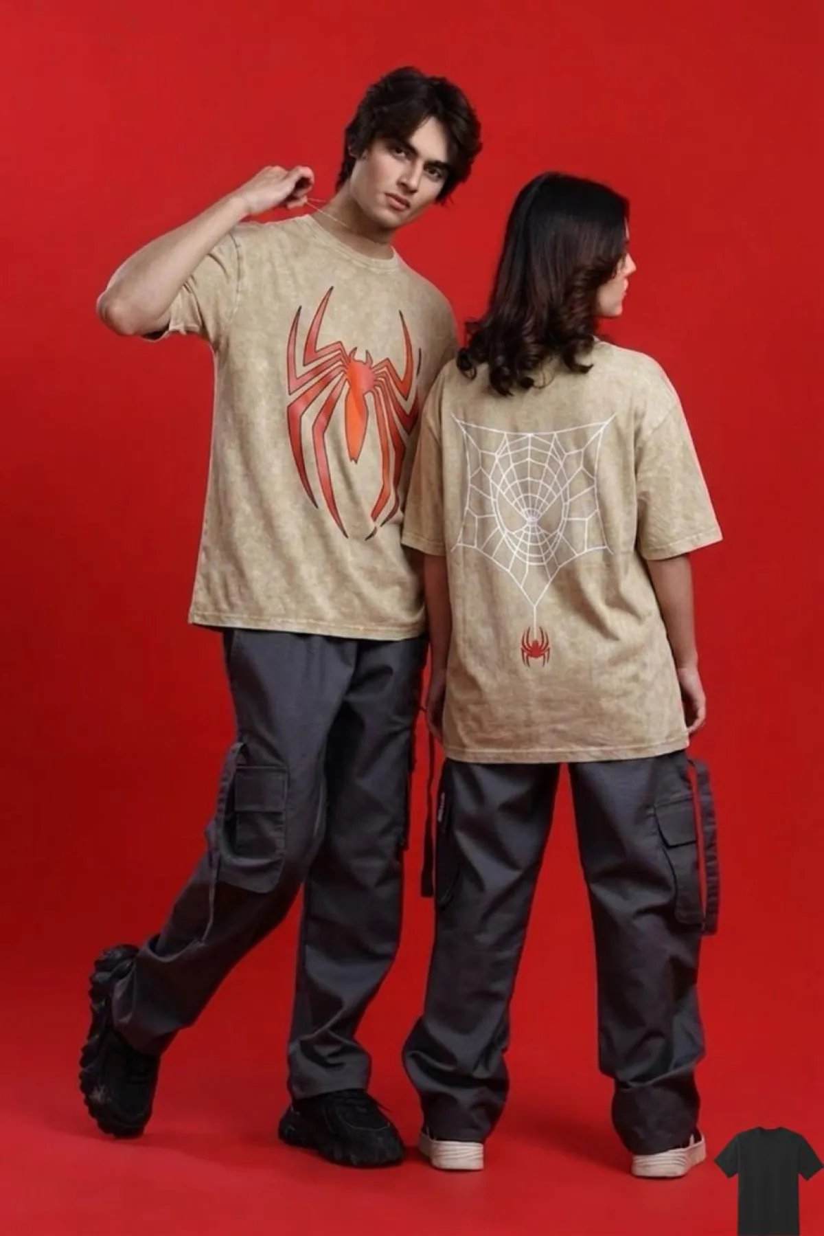ACID WASH DROP SHOULDER T-SHIRT