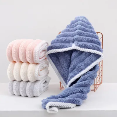Microfiber Coral Fleece Quick Dry Hair Towel_img_0