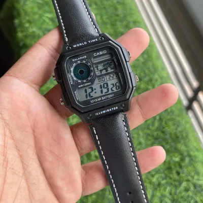 Casio AE-1200WHL-5AVDF World Time Digital Leather Belt Watch_img_0