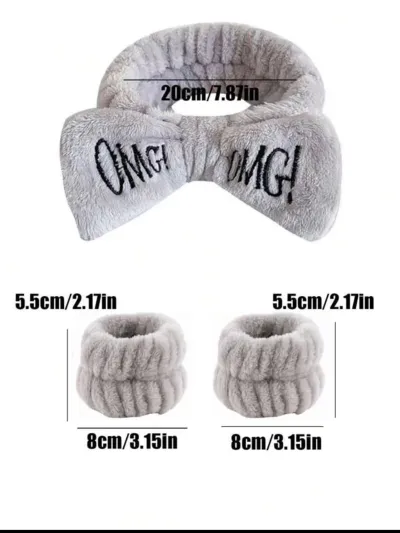 Women Coral Fleece Elastic Hair Bands_img_2