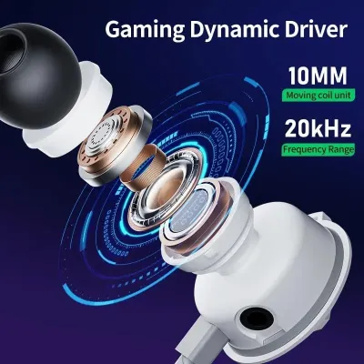 RX3 Pro Gaming Headphones, Wired Type-C, Over-Ear, Grey, 16 Ohm Impedance, Dual HD Noise-Cancelling Mic, 20Hz Frequency Response, 10MW Sensitivity, Curved Jack_img_2