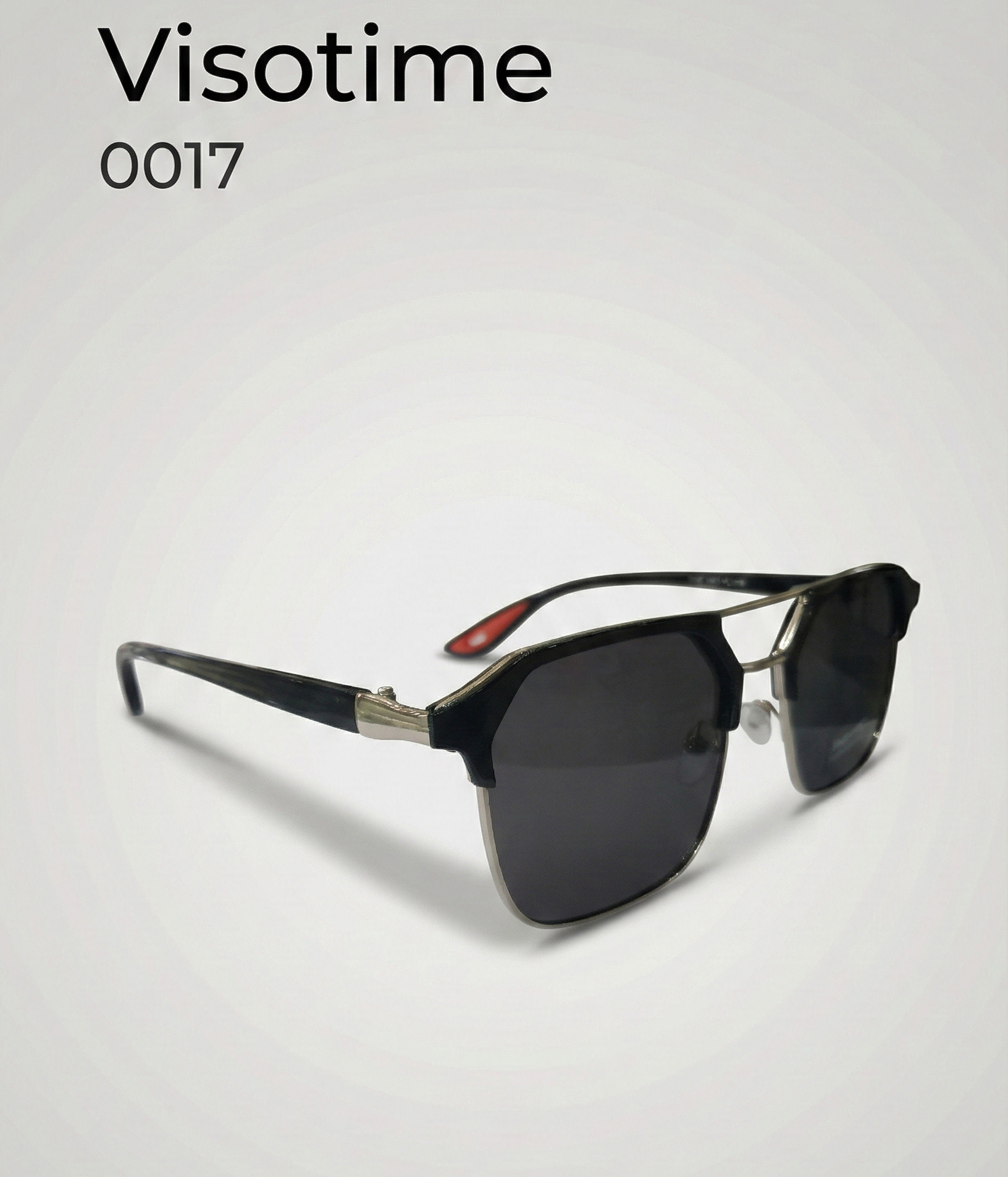 Visotime Modern Geometric Navigator Sunglasses – Polarized Dual-Tone Frame (Model 0017)_img_1