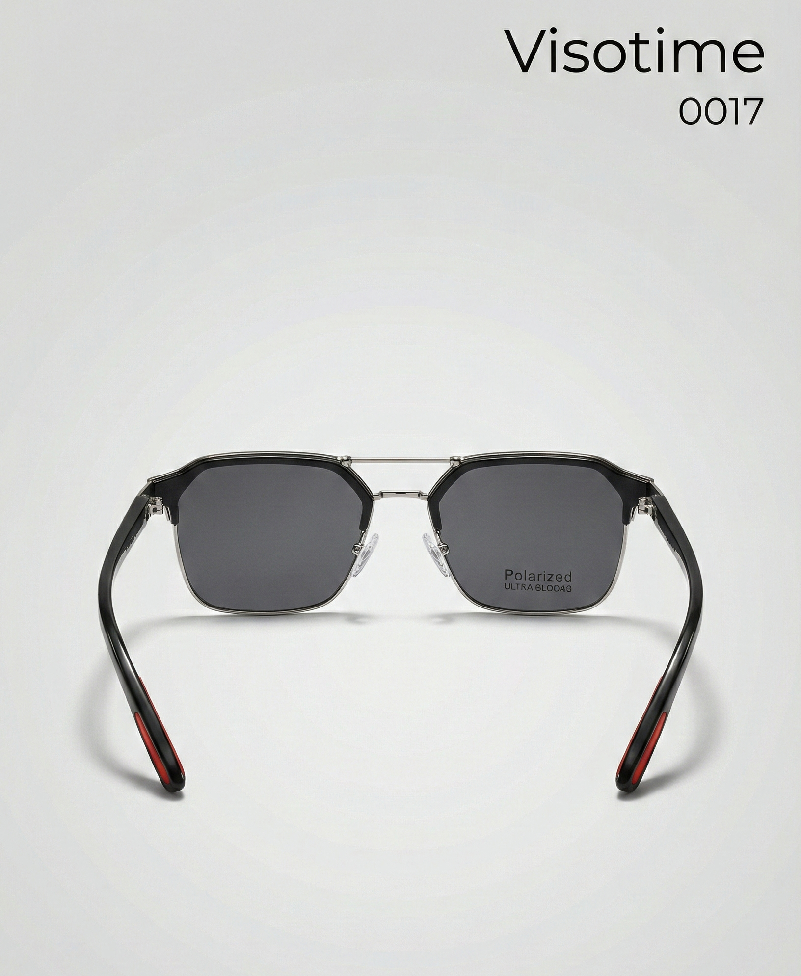 Visotime Modern Geometric Navigator Sunglasses – Polarized Dual-Tone Frame (Model 0017)_img_4