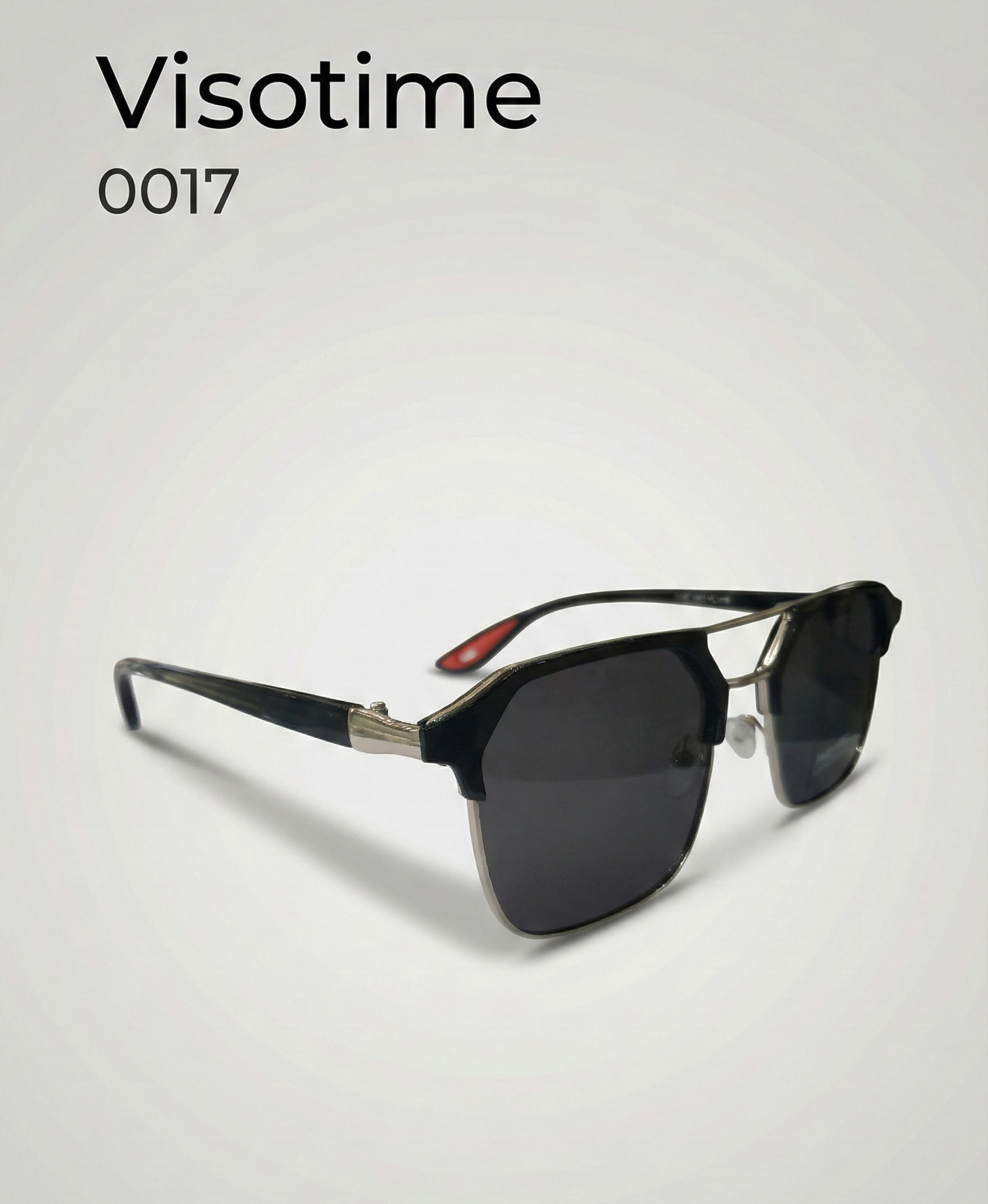 Visotime Men’s Geometric Double-Bridge Polarized Sunglasses (Model 0018)_img_2