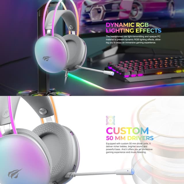HAVIT H2037D GAMENOTE Gaming Headset With Mic K2-H9011 thumbnail 3