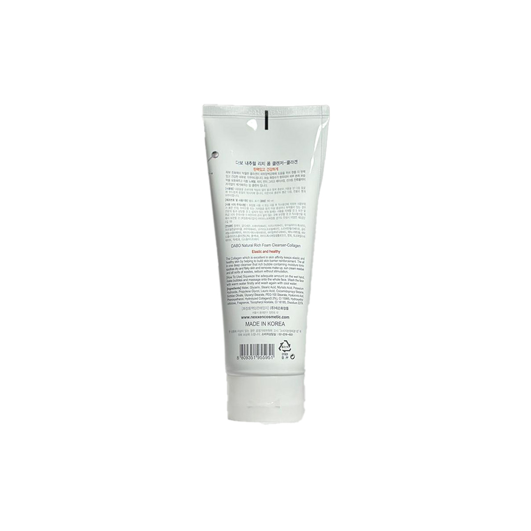 Dabo Natural Rich Foam Cleanser Collagen 180 ml thumbnail 3