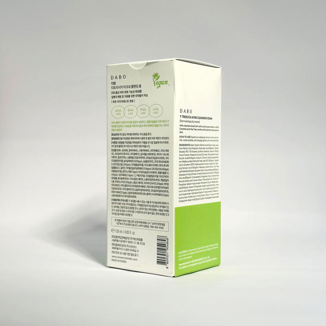 Dabo T-Tree Cica Acne Cleansing Foam 120 ml thumbnail 4