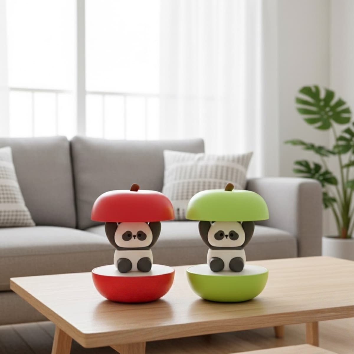 Premium Panda Apple LED Night Light L0296 thumbnail 3