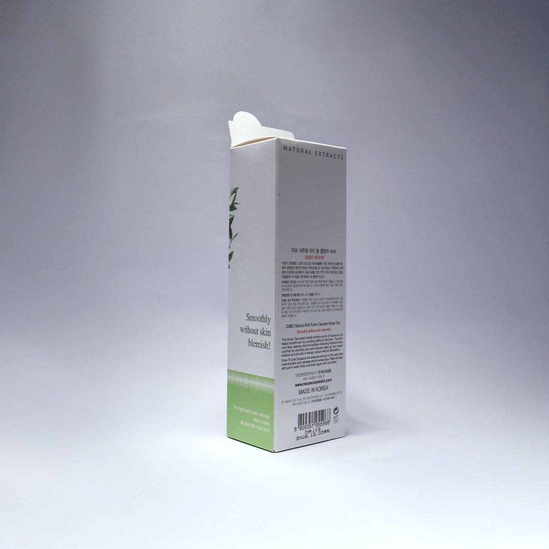 Dabo Natural Rich Foam Cleanser Green Tea 180 ml thumbnail 3