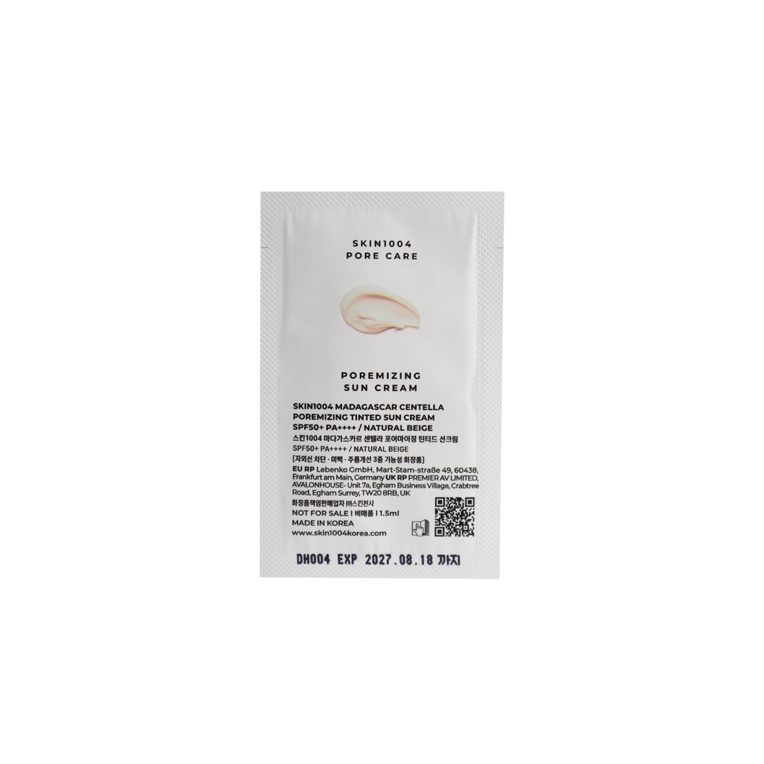 SKIN1004 Madagascar Centella Poremizing Tinted Sun Cream Spf50 + Pa ++++ 1.5 ml thumbnail 2