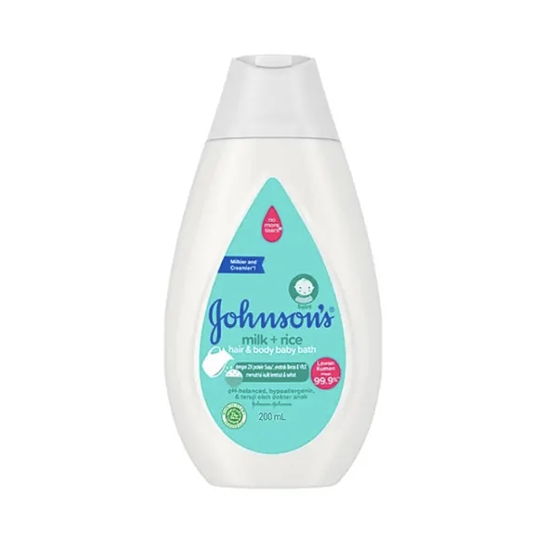 Johnsons Milk Rice Hair & Body Baby Bath - 200ml