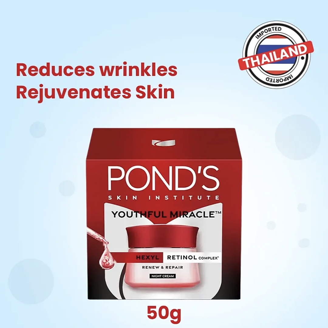 Ponds Youthful Miracle Night Cream - 50g