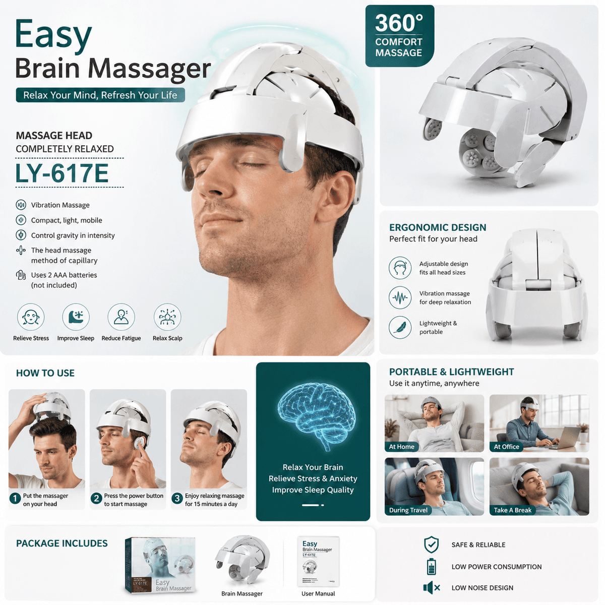 LY-617E Easy Brain Massager 🧠✨