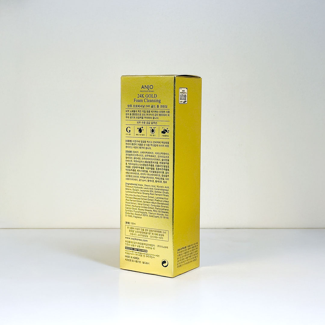 Anjo Professional 24K Gold Foam Cleansing 100 ml thumbnail 4