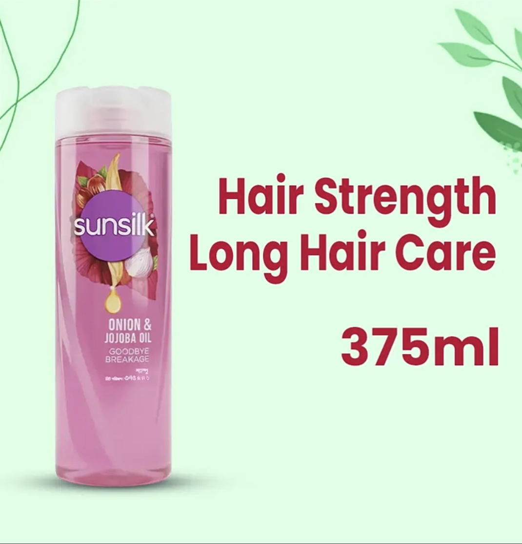 Sunsilk Onion & Jojoba Oil Shampoo for Long Hair Reduce Brekage - 375ml