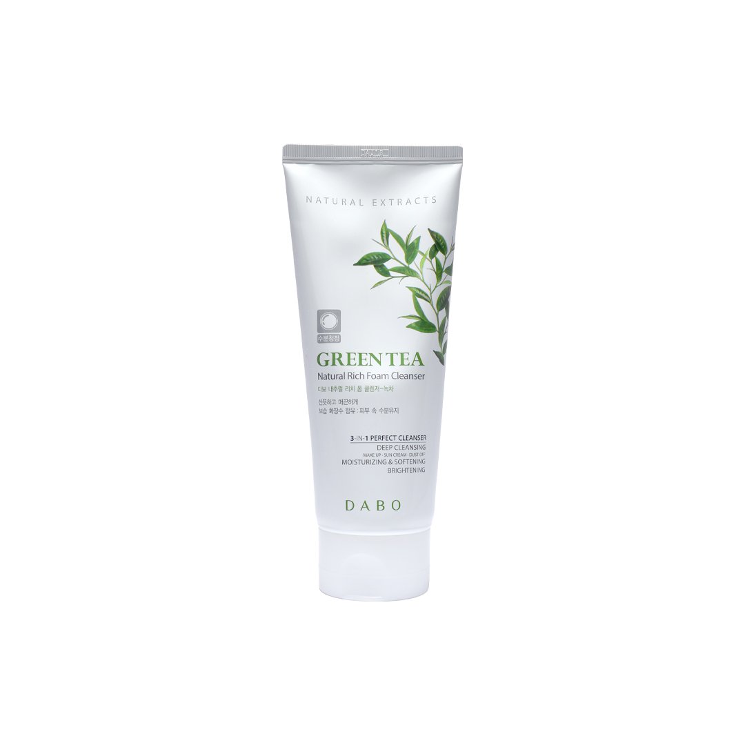 Dabo Natural Rich Foam Cleanser Green Tea 180 ml thumbnail 2