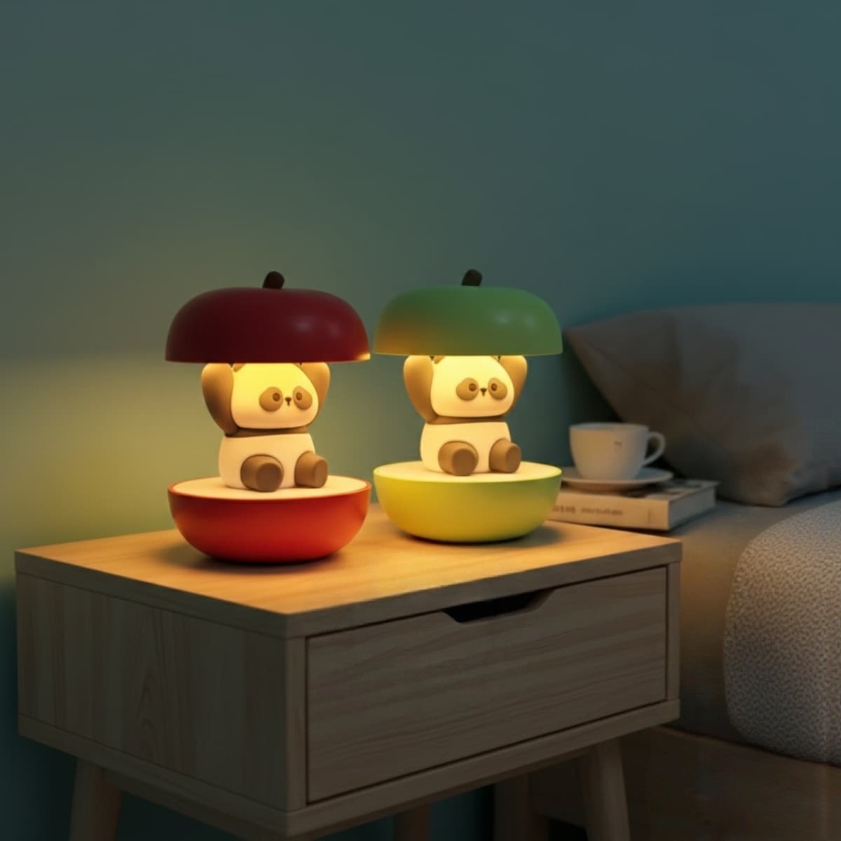 Premium Panda Apple LED Night Light L0296 thumbnail 5