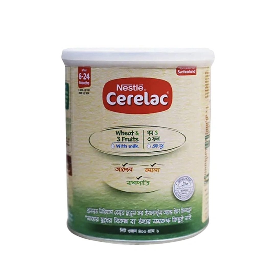 Nestle Cerelac Wheat & 3 Fruits with Milk (6-24m) Tin - 400g