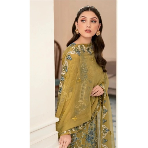 Rangoon by Ramsha Embroidered Chiffon Suits Unstitched 3 Piece Luxury thumbnail 3